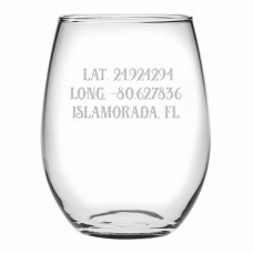 Longshore Tides Dayneka Longitude Glass 21 oz. Stemless Wine Glass LNTS4718